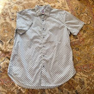 Robert Graham Men's Blue Patterned Short Sleeved Shirt